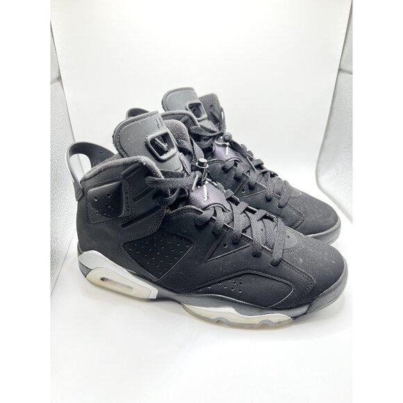 Jordan 6 Retro 'Chrome'  Black Metallic Sneakers Mens Size 9 - Picture 1 of 13
